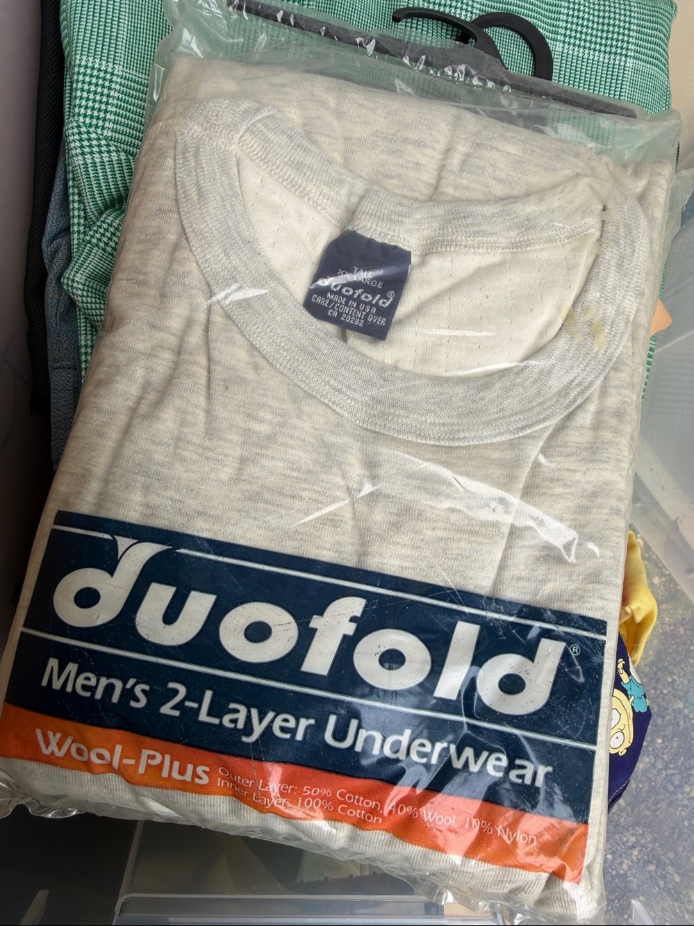 New Vintage duofold Wool Baselayer top XXL tall gray long sleeve NOS Made in USA